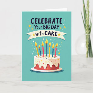 Celebrate Birthday Cake Sprinkles Card