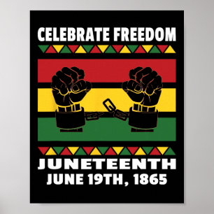Celebrate Black Freedom Juneteenth - June 19th Poster