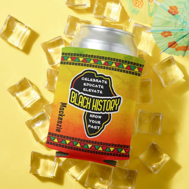 Celebrate Black History African Map Can Cooler (In Situ Summer)