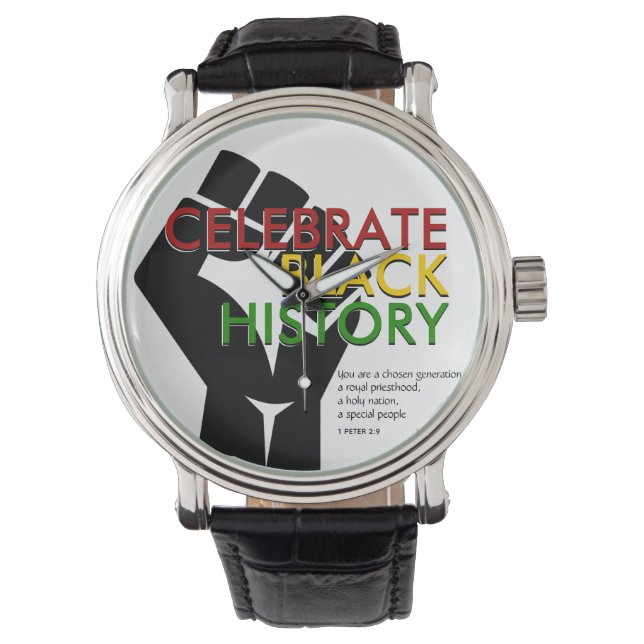 CELEBRATE BLACK HISTORY Christian Scripture Bible Watch (Front)