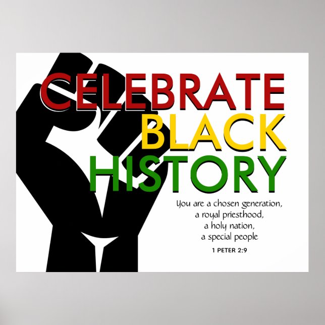 CELEBRATE BLACK HISTORY Christian Scripture Poster (Front)