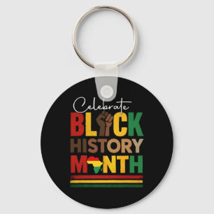 Celebrate Black History Month And Juneteenth Afric Keychain