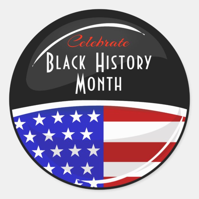 Celebrate Black History Month Event Classic Round Sticker (Front)