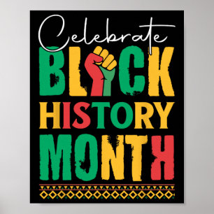 Celebrate Black History Month For Men Women Kids  Poster