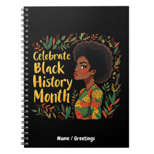 Celebrate Black History Month Honour Afro American Notebook