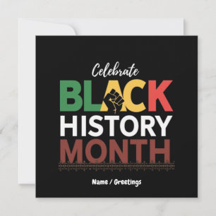 Celebrate Black History Month Honouring African  Invitation