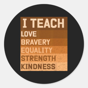 Celebrate Black History Month I Teach Black Histor Classic Round Sticker