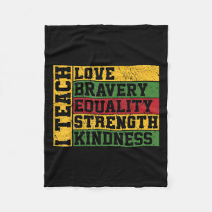 Celebrate Black History Month I Teach Black Histor Fleece Blanket