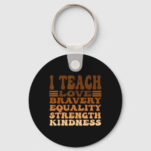 Celebrate Black History Month I Teach Black Histor Keychain