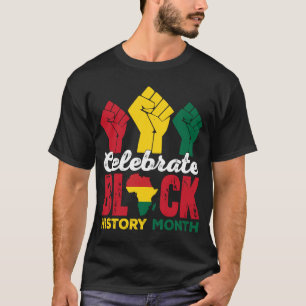 Celebrate Black History Month Melanin Pride Afro W T-Shirt