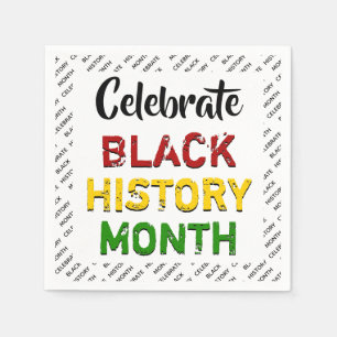 Celebrate Black History Month Paper Napkin