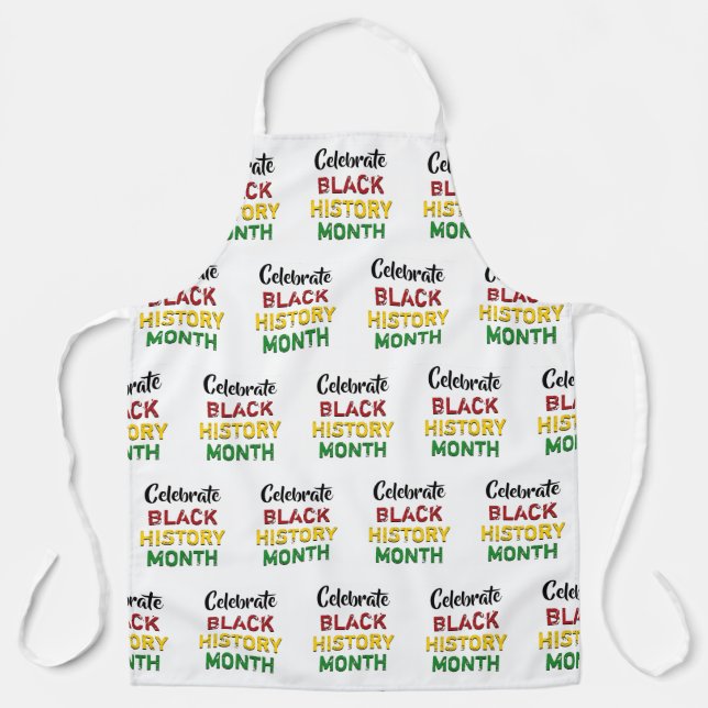 Celebrate | BLACK HISTORY MONTH | White Apron (Front)