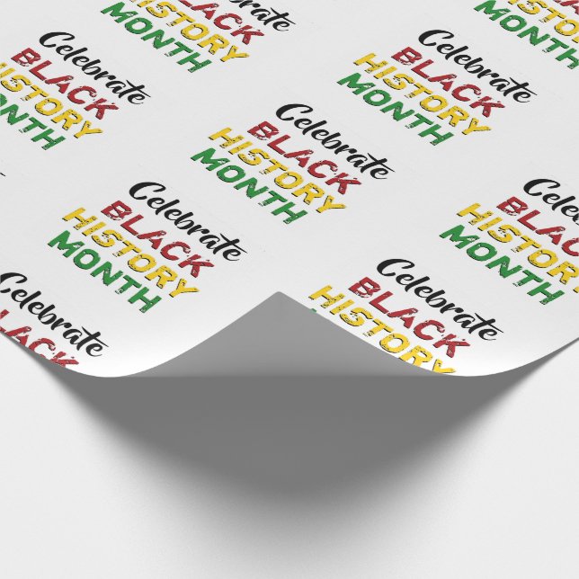 CELEBRATE BLACK HISTORY MONTH WRAPPING PAPER (Corner)