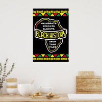 Celebrate Black History with Africa Map on BLACK