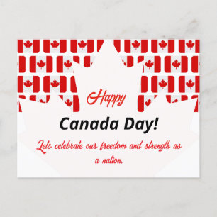 Celebrate Canada Day with Patriotic Flair Holiday Postcard