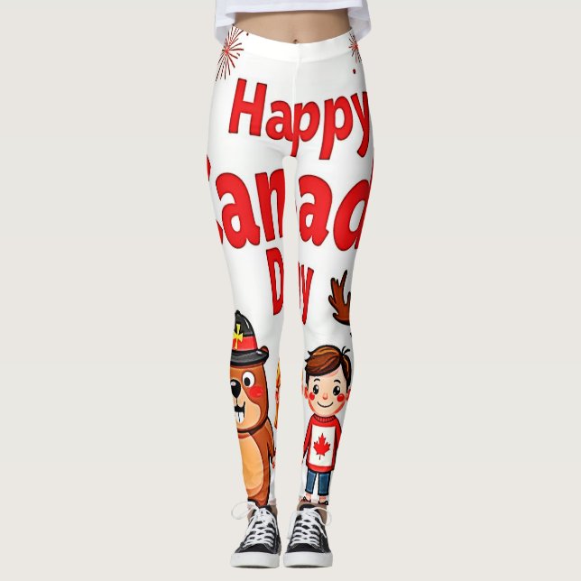 Celebrate Canada Joy Leggings (Front)