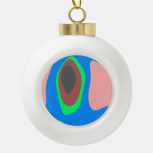 Celebrate Ceramic Ball Christmas Ornament