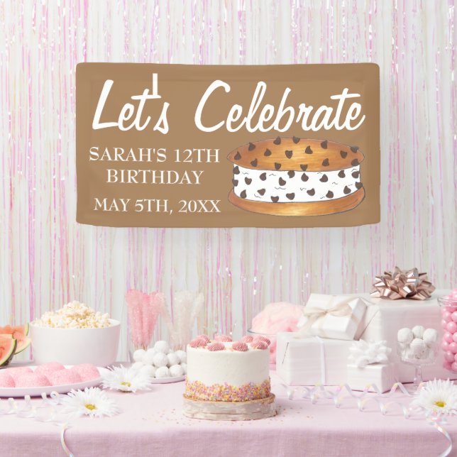 Celebrate Chipwich Ice Cream Social Birthday Party Banner (Party)