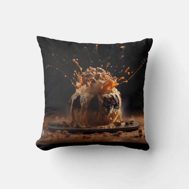 Celebrate Chocolate Throw Pillow (Front)