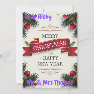 Celebrate Christmas and New Year with Joy & Cheer Invitation