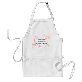 Celebrate Christmas Aussie Style! red/green Standard Apron