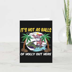 Celebrate Christmas In July Funny Beach Christmas Card
