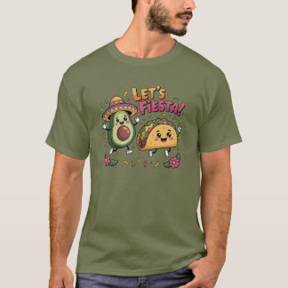 Celebrate Cinco de Mayo Avocados & Tacos Fiesta T-Shirt