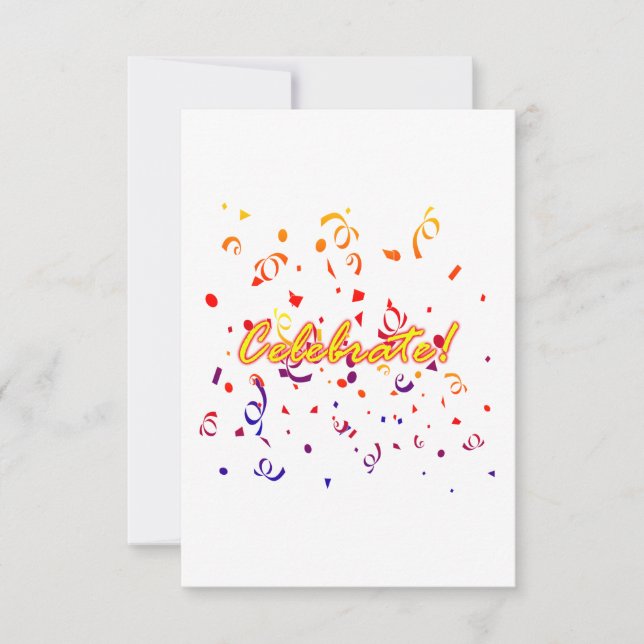 Celebrate Confetti Invitation (Front)
