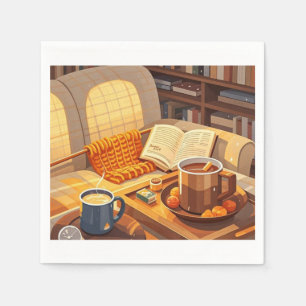 Celebrate cozy nights knitted blanket and warm napkin