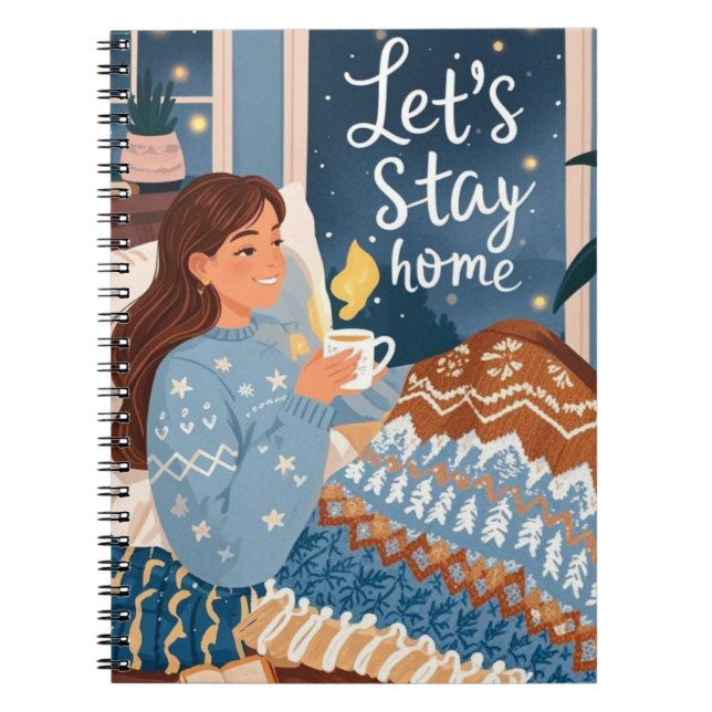 Celebrate cozy nights knitted blanket notebook (Front)