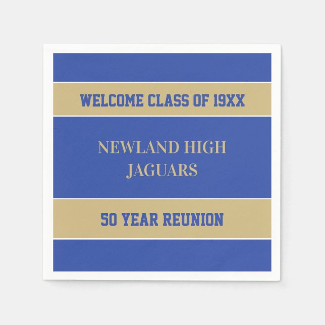 Celebrate! CUSTOM Class Reunion    Napkins (Front)