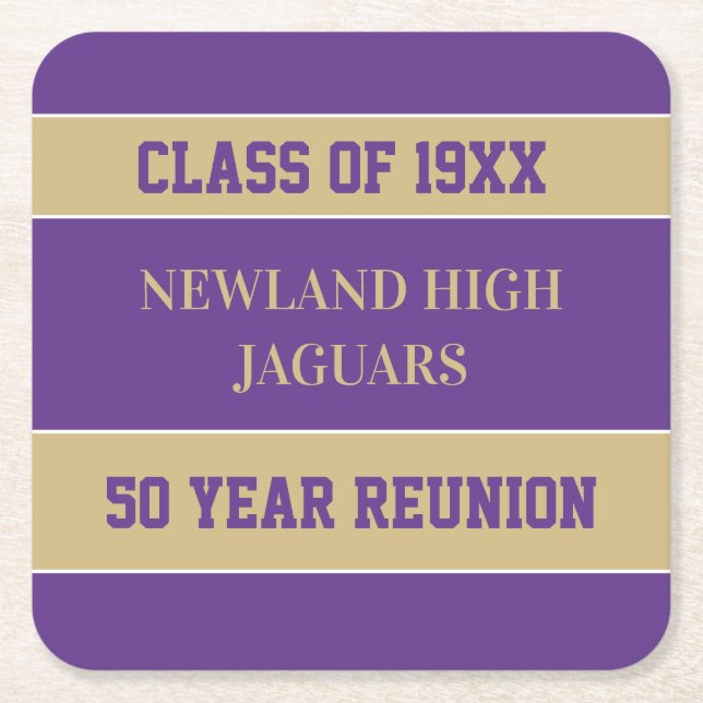Celebrate! CUSTOM Class Reunion  Square Paper Coas Square Paper Coaster (Front)