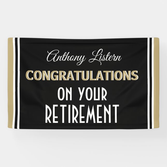 Celebrate! Custom Retirement party banner (Horizontal)