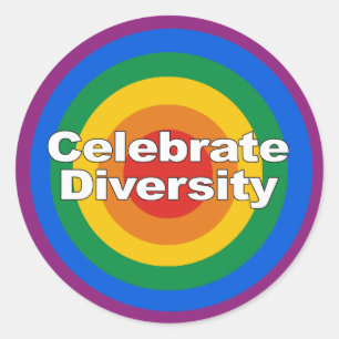 Celebrate Diversity 2 Classic Round Sticker