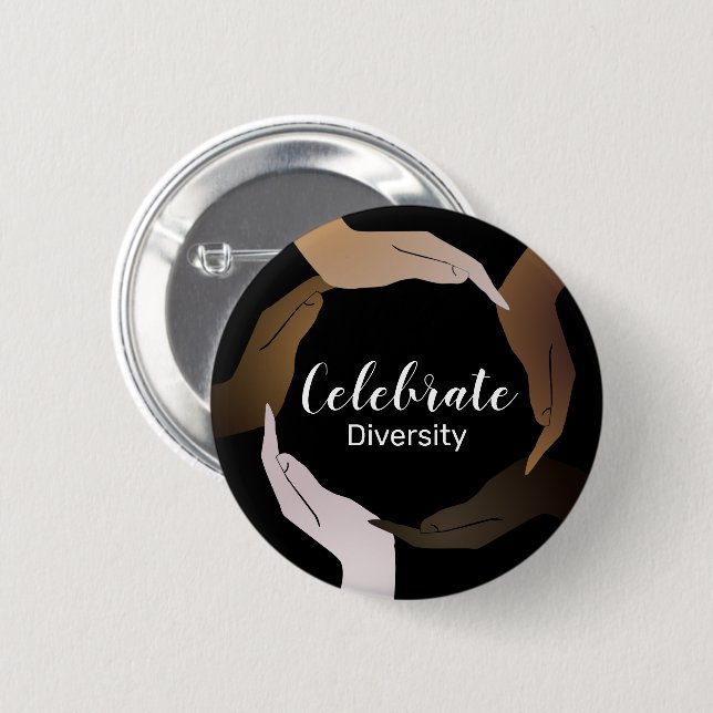 Celebrate Diversity 2 Inch Round Button (Front & Back)