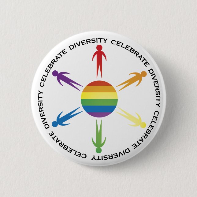 Celebrate Diversity 2 Inch Round Button (Front)