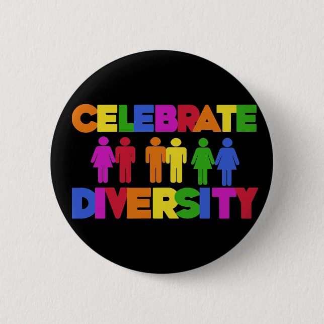 Celebrate Diversity 2 Inch Round Button (Front)