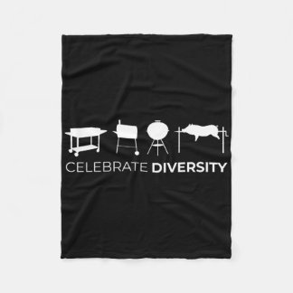 Celebrate Diversity Bbq Grill  Fleece Blanket