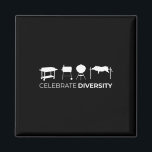 Celebrate Diversity Bbq Grill Magnet<br><div class="desc">Celebrate Diversity Bbq Grill</div>