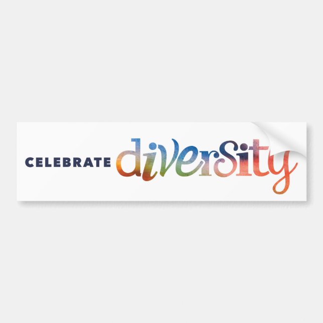 Celebrate Diversity Bumper Sticker (Front)