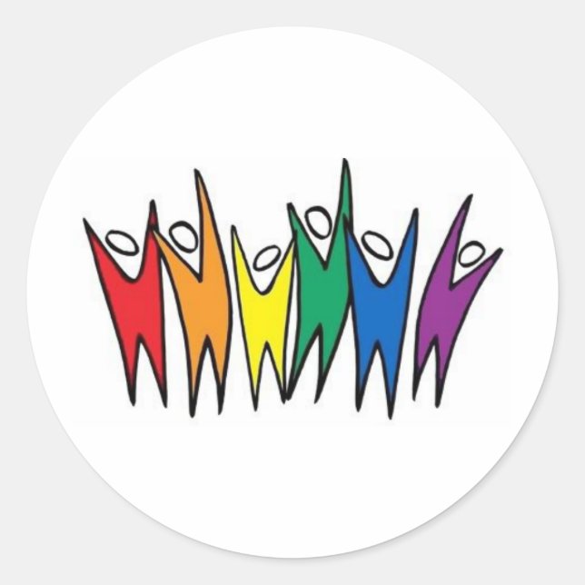 Celebrate DIversity Classic Round Sticker (Front)