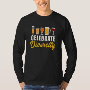 Celebrate Diversity Craft Beer Microbrew Hops Dad T-Shirt