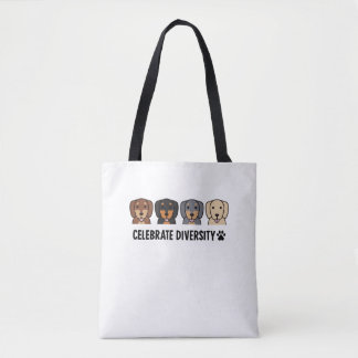 Celebrate Diversity Dachshund Dog. Perfect design  Tote Bag