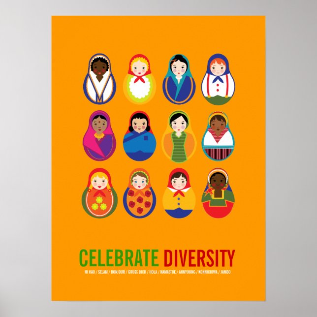 Celebrate Diversity Multicultural Day Poster (Front)