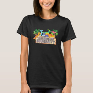Celebrate Diversity Paleontologist Gear Dinosaur T-Shirt