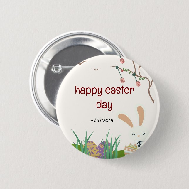 Celebrate Easter: A Day of Joy and Renewal 2 Inch Round Button (Front & Back)