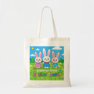 Celebrate Easter Colourful Bunnies  Tote Bag
