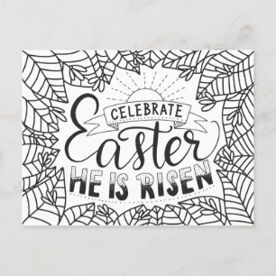 Celebrate Easter He Is Rising Postcard