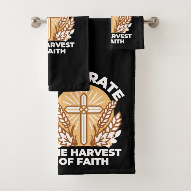 Celebrate Faith with Harvest – Inspirational Art Bath Towel Set (Insitu)