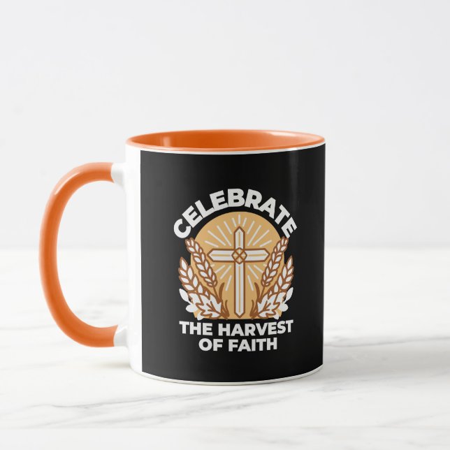 Celebrate Faith with Harvest – Inspirational Art Mug (Left)